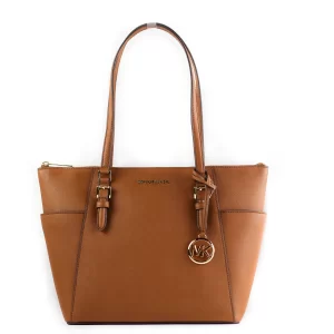 Michael Kors Charlotte Luggage Leather Top Zip Tote