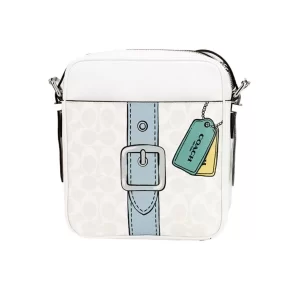 Coach Hudson 21 Medium Chalk Trompe L'oeil Print Handbag