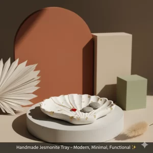 Handmade Jesmonite Tray Minimalist Decorative Tray