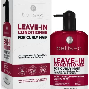 Leave in Conditioner for Curly Hair Frizz Control for Women and Men Restores Dry Damaged and Wavy Hair Detangler Cream and Sulfate Free Anti Static Mo