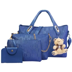 1Set/4Pcs Women Leather Handbag Lady Shoulder Bags