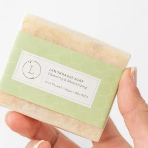 Lemongrass Natural Soap Bar, Handmade Body Soap Gift