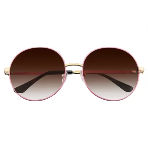 Womens Super Round Oversize Fashion Metal Large Sunglasses