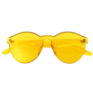 Mono Block Rimless PC Color Tone Lens Sunglasses Eyewear Glasses