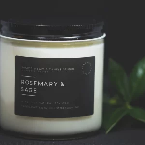 Rosemary & Sage Soy Wax Candle (4 Size Options)