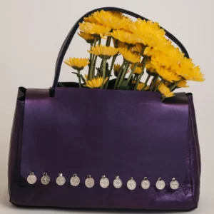 Purple Leather Handbag