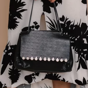 Ink Leather Handbag