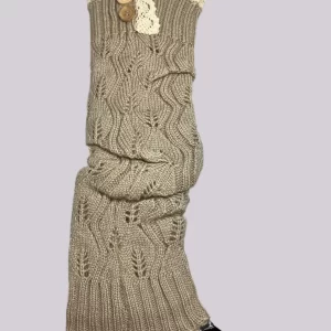 Lovely And Lacy Long Cable Knit Boot Socks