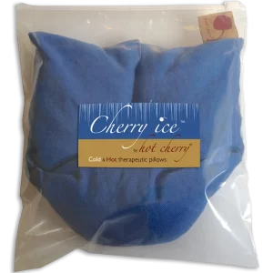 Cherry Ice Blue Denim Neck Wrap in Zip-close Freezer Bag