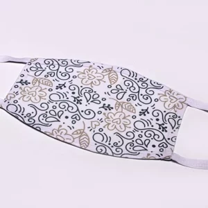 Line Drawing Hearts FLAT Face Mask