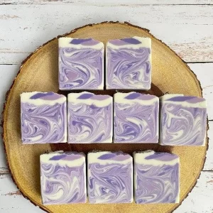 Calming Lavender Swirl Soap