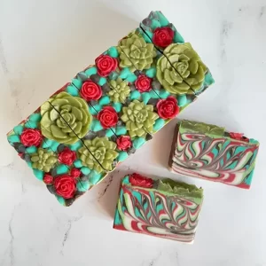 Succulent  Rose Garden Soap