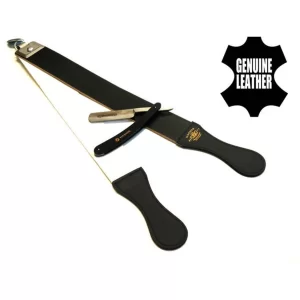 Barber Men's Old Fashion Solid Straight Razor + Shaping Stro
