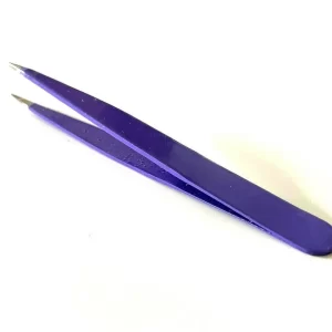 Purple Eyebrow Hair Removal Tweezers Pointed Tip