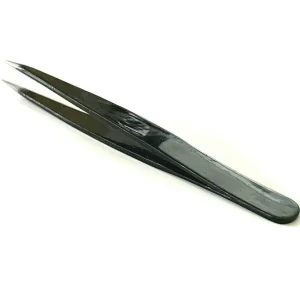 Eyebrow Multi Purpose Tweezers Pointed Tip Black Color Stainless