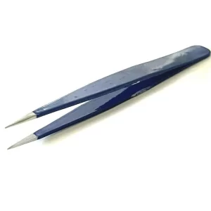 Unisex Eyebrow Hair Removal Tweezers Pointed Tip Navy Blue Color