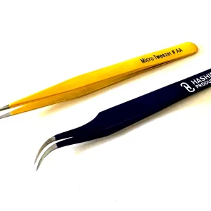 Eyelash Extension Tweezers Straight & Curved Stainless Steel Set