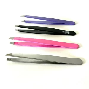 Eyebrow Grooming Hair Removal Tweezers Slanted Tip Multi Purpose Set