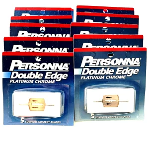 Platinum Chrome Double Edge Razor Blades Stainless Steel Barber Salon Made in USA