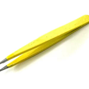 Yellow Eyebrow Hair Removal Multi Purpose Tweezers Pointed Tip
