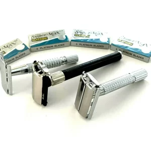 Old School Old Timers Classic Safety Razors Men's Gift Set W/20pcs Double Edge Razor Blades