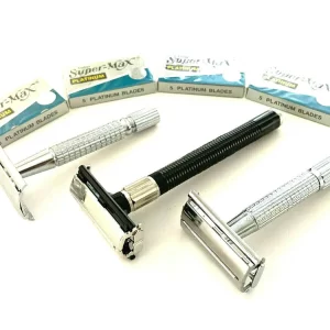 Old Fashion Vintage Classic Safety Razors + 20 Razor Blades Gift Set