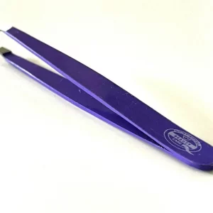 Eyebrow Grooming Hair Removal Tweezers Slanted Tip Purple