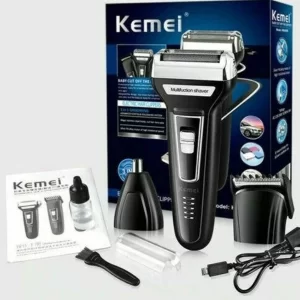 Multifunction 3-in-1 USB Rechargeable Clean Shaver Hair Nose Trimmer