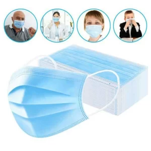 2 Boxes of Face Mask Mouth & Nose Protector Disposable Masks Blue Free Shipping