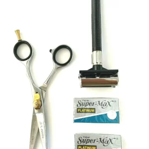 Barber's Hair Grooming Cutting Unisex German Scissors + Old Fashion Safety