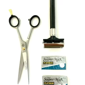 Professional Barber Hair Cutting Scissors German Shears Size + Free Men's Shaving Gift Tool
