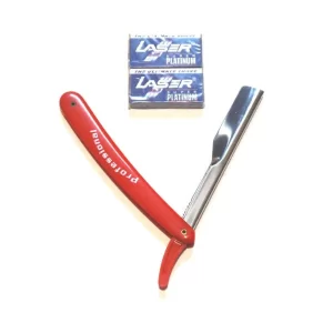 Single Edge Old School Red Safety Handle Plus Razor Blades Set