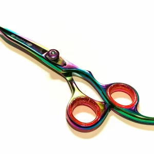 Professional Pet Grooming Hair Cutting Scissors Multi Color Titanium