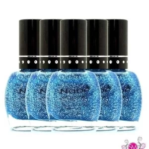 Blue Round Glitter Nabi Nail Polish