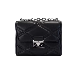 Michael Kors Serena Black Quilted Leather Shoulder Bag