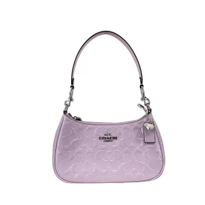 Coach Teri Mini Patent Leather Heart Charm Crossbody Bag