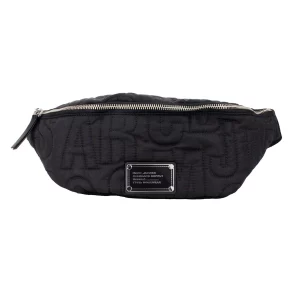 Marc Jacobs Medium Black Quilted Nylon Sling Belt Bag