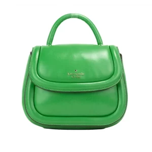 Kate Spade Puffy Green Bean Leather Top Handle Crossbody