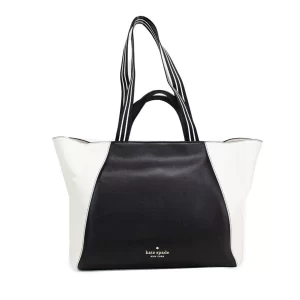 Kate Spade Rosie Large Black Colorblock Leather Slouchy Tote