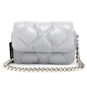 Marc Jacobs Rock Grey Quilted Leather Crossbody Bag