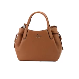 Kate Spade Dumpling Small Gingerbread Leather Satchel Crossbody Bag