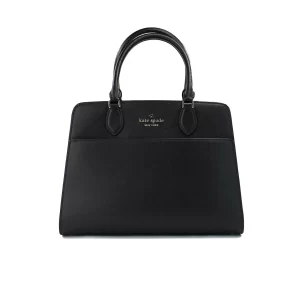 Kate Spade Madison Medium Black Saffiano Leather Satchel Bag