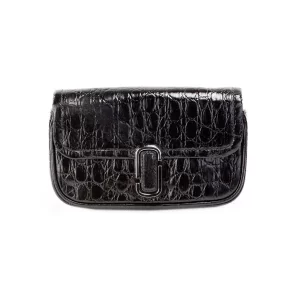 Marc Jacobs The Mini Shoulder Bag Black Embossed Crossbody
