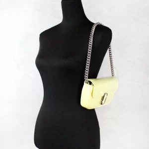 Marc Jacobs The Mini Shoulder Bag Yellow Embossed Crossbody
