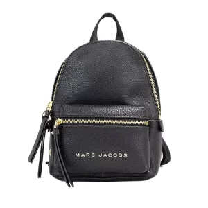 Marc Jacobs Mini Black Pebbled Leather Adjustable Backpack