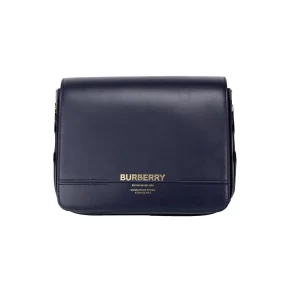 Burberry Grace Small Regency Blue Leather Flap Crossbody Bag