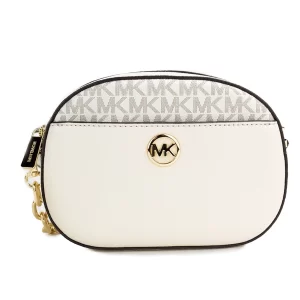 Michael Kors Jet Set Glam Light Cream Oval Crossbody