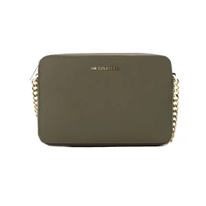 Michael Kors Jet Set Olive Leather Crossbody Bag