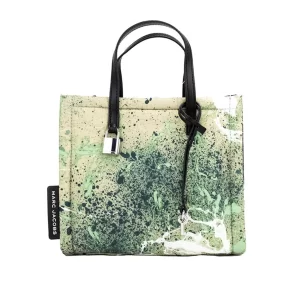 Marc Jacobs Mini Green Multi Splatter Paint Nylon Tote