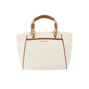 Michael Kors Talia Small Natural Canvas Grab Bag Tote